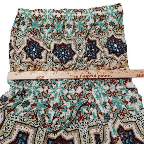 Skye’s The Limit Print Jumpsuit Tie Waist Pockets Elastic Band Tube Top Sz Large - Picture 6 of 7